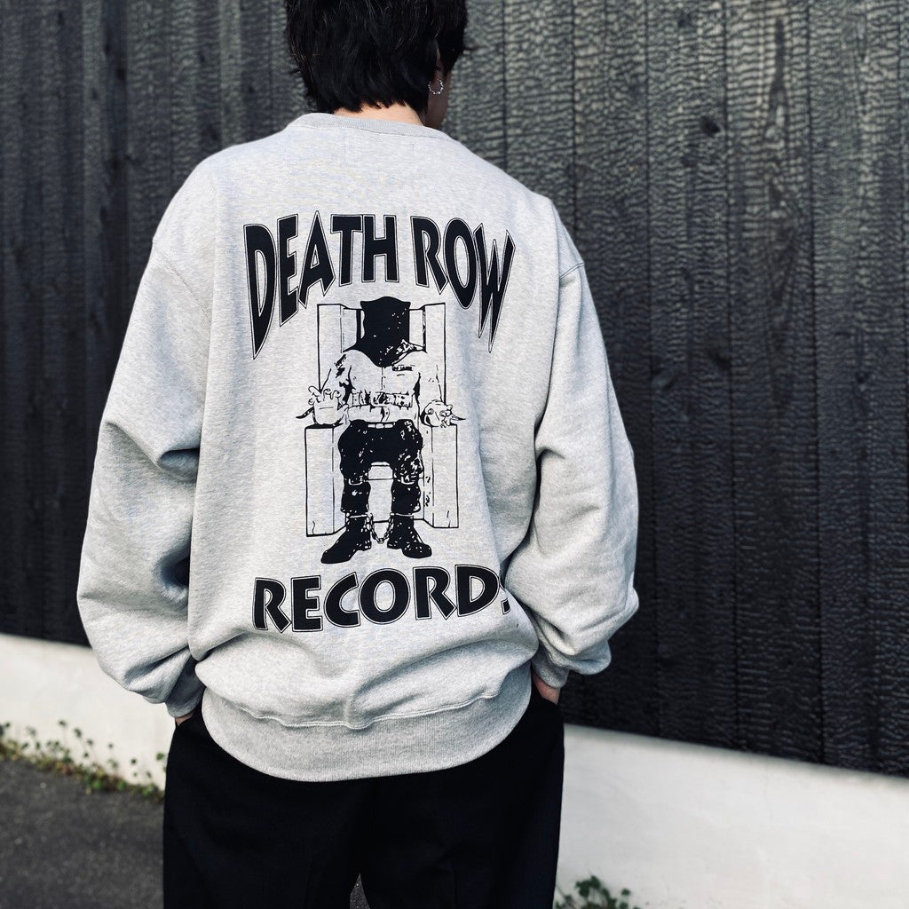 DEATH ROW RECORDS | HEAVY WEIGHT CREW NECK SWEAT SHIRT #GRAY [DEATHROW-WM-SS06]