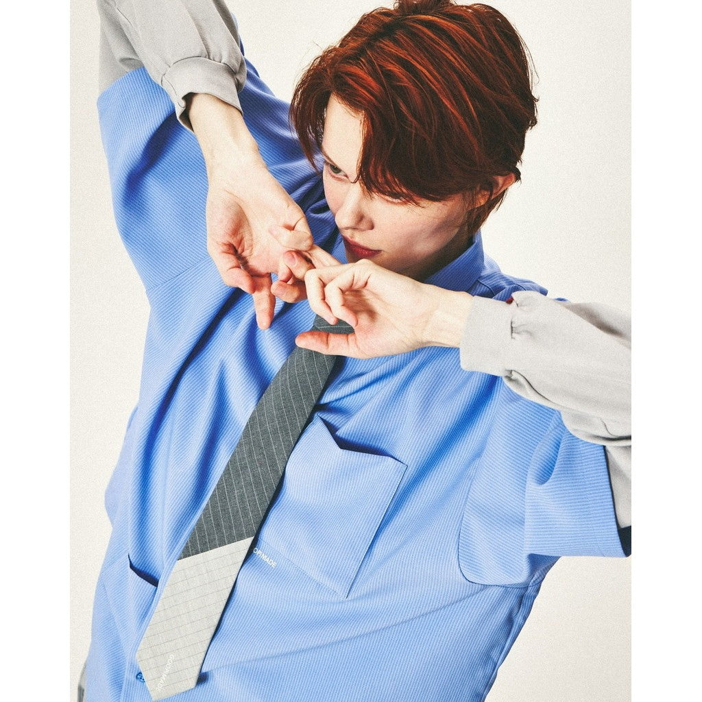 「GNV-Z」 SOFTBOX Zip-Split Wide Shirt #BLUE [GOOPI-25SS-JUN-02]