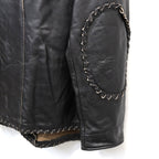 編織皮革連身工作服 #黑色 [BW252-BLC]