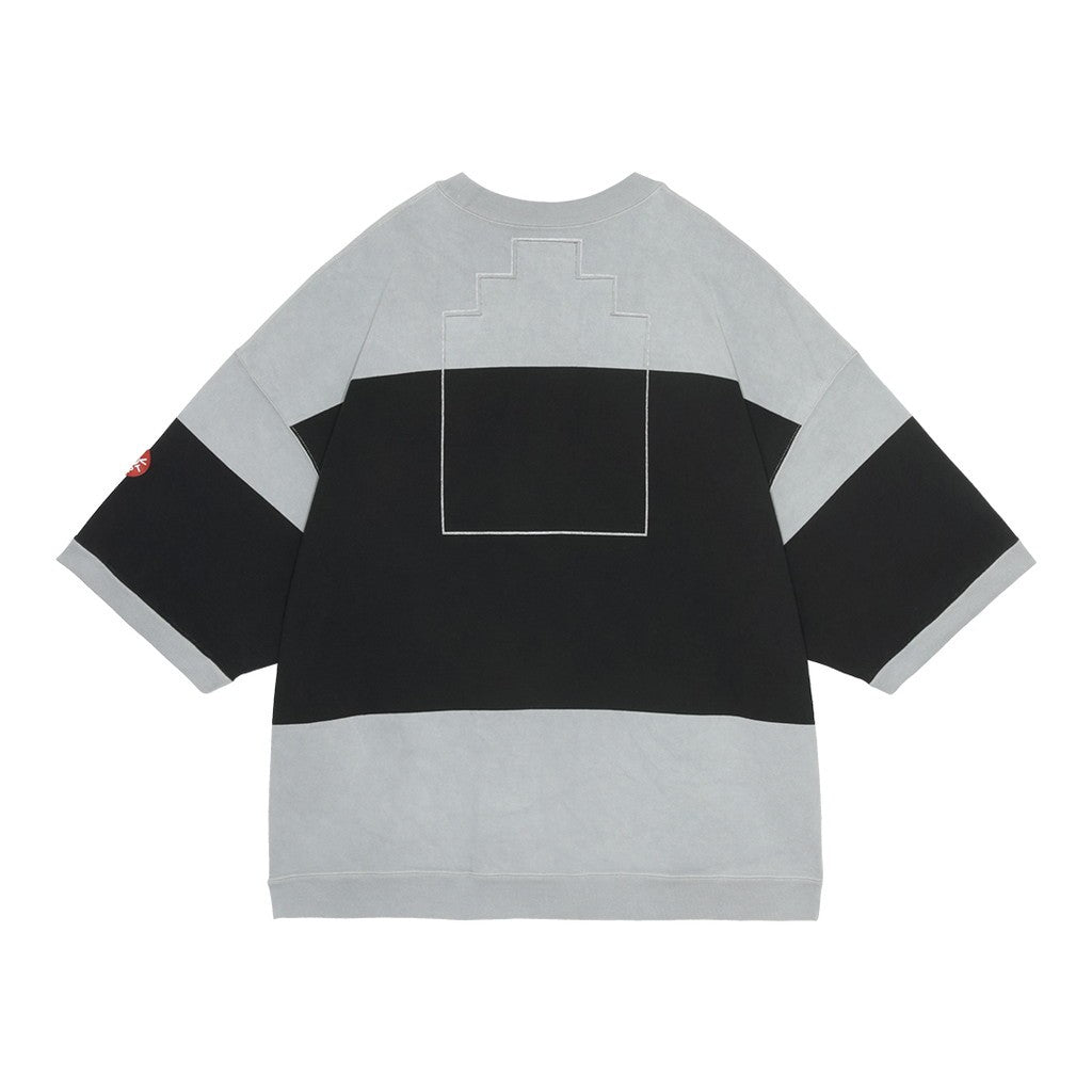 OVERDYE STRIPE SHORT SLEEVE CREW NECK #KHAKI [CES28CS21]