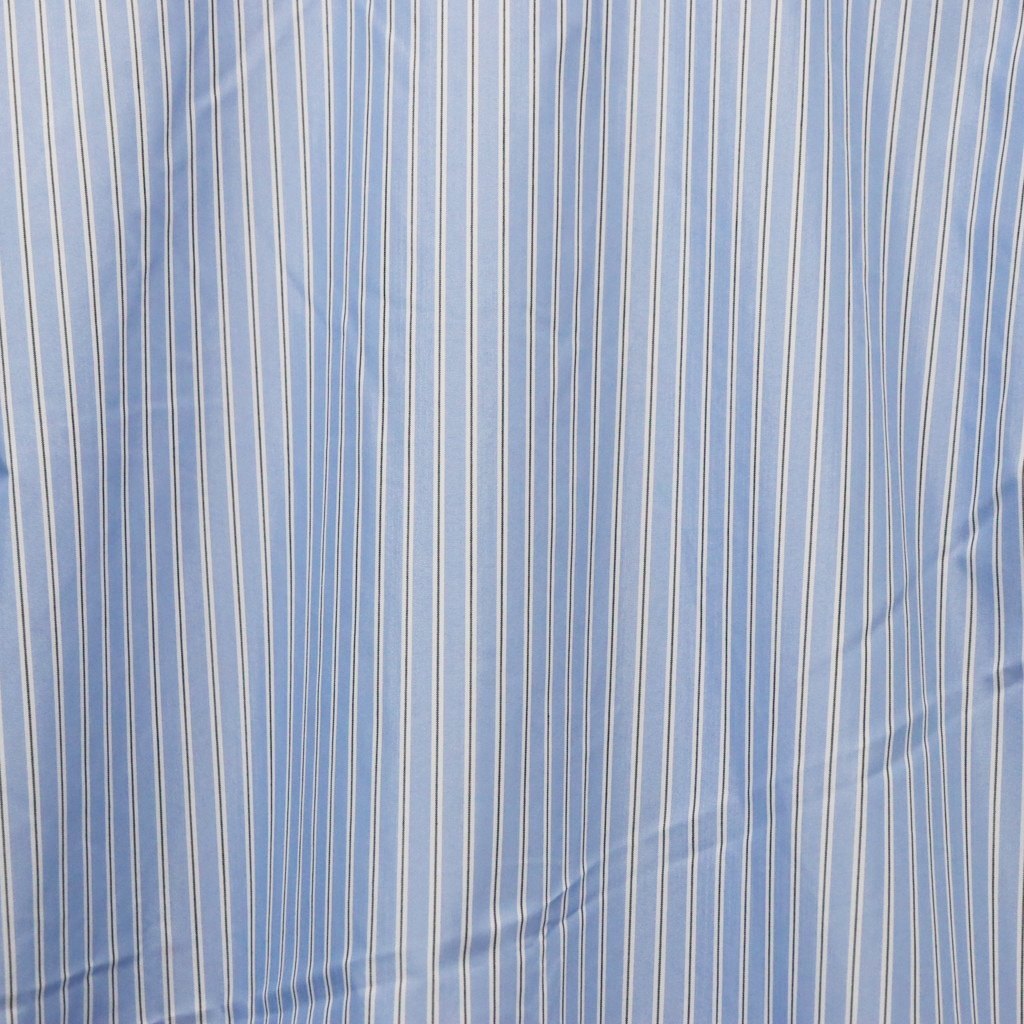 TECH REGULAR COLLAR SHIRT L/S STRIPE #SAX [BE-83026W]