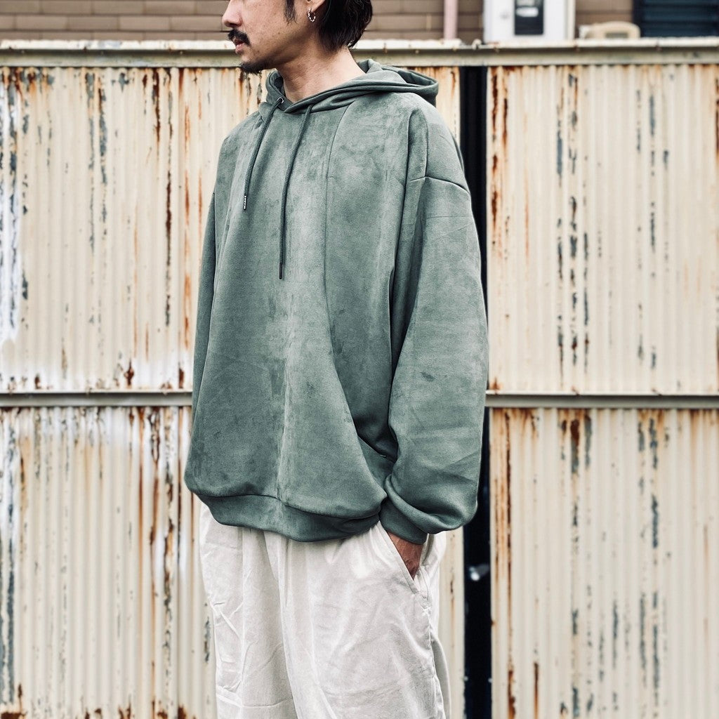 SUEDE HOODIE #Sage [FW25-SW06]
