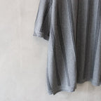 STRIPE KNIT POLO #GRAY [SS24-KN03]