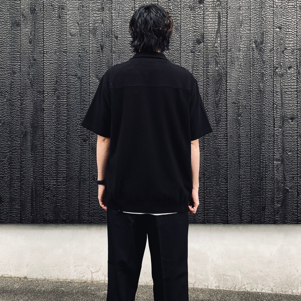 KNIT SHIRT ( TYPE-1 ) #BLACK [26SS-WMK-KN01] - cocorozashi 三重県