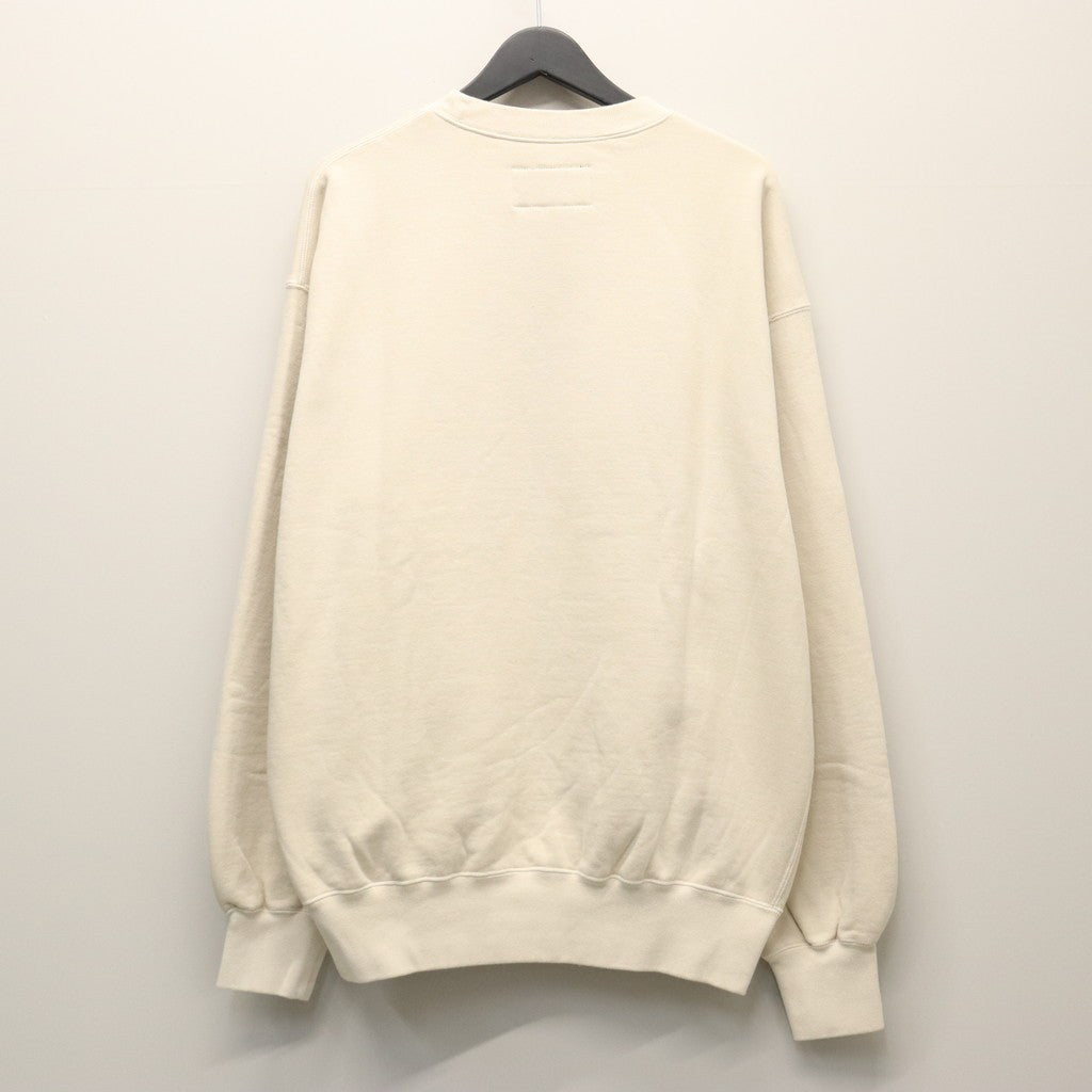 WASHED MIDDLE WEIGHT CREW NECK SWEAT SHIRT #IVORY [26SSE-WMC-SS03]