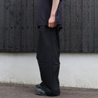 WX-P1 Zip-Extentsion Wide Trousers #Black [GOOPI-26SS-MAY-01]