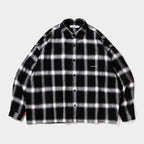 格紋長袖襯衫 #黑色 [FW25-S01]