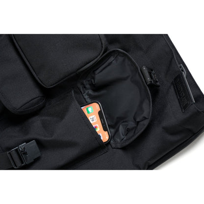 MULTI POCKETS SHOULDER BAG #BLACK [BCL-69]