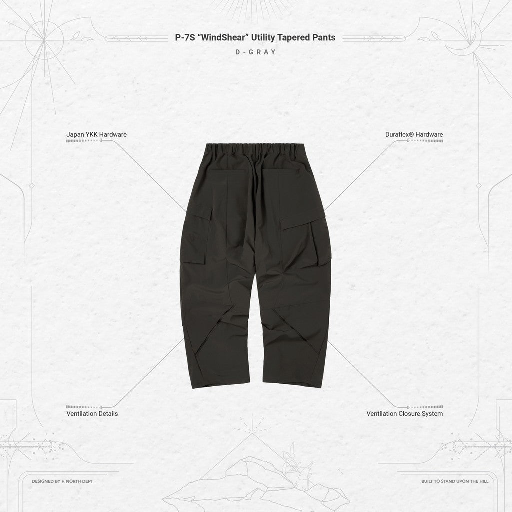 P-7S 「防風剪」實用錐形褲 #D-GRAY [GOOPI-24SS-JUN-01]