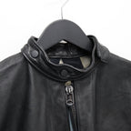 Rustic Edged Easy Rider's (VEGETABLE TANNING PIG LEATHER) #BLACK [M-P1-LW3]