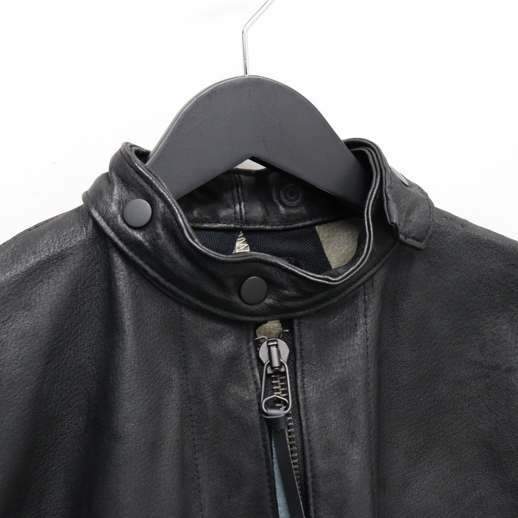 Rustic Edged Easy Rider's (VEGETABLE TANNING PIG LEATHER) #BLACK [M-P1-LW3]