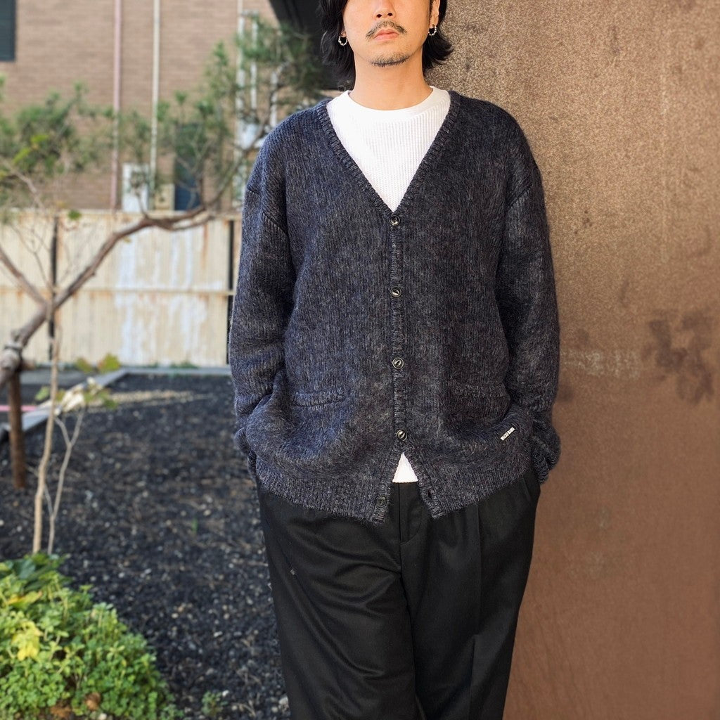 MIX MOHAIR CARDIGAN #PURPLE [26FW-WMK-KN04]