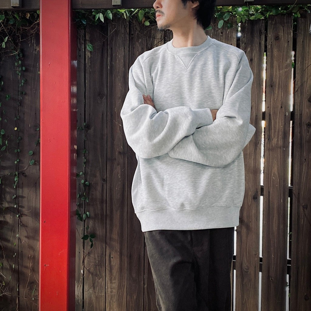 TECH SWEAT CREW FREEDOM SLEEVE #HEATHER GRAY [BE-51025W] – cocorozashi