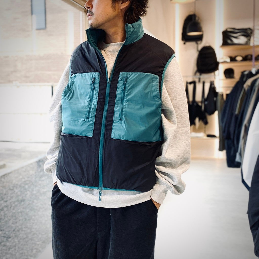 TECH REVERSIBLE CLIMBERS PUFF VEST #EMERALD GREEN×BK [BW-23025W