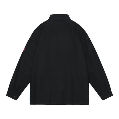 WELT POCKETS BIG SHIRT #BLACK [CES26SH06]