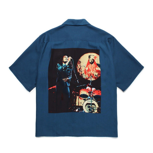 BOB MARLEY | HAWAIIAN SHIRT S/S ( TYPE-2 ) #NAVY [BOBMARLEY-WM-HI10]