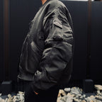 TECH REVERSIBLE MA-1 DOWN JACKET #CHARCOAL x OLIVE [BW-40026W]