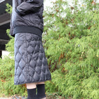 MILITARY SNAP BUTTON DOWN SKIRT（SOFT SHELL） #BLACK [TAION-W150LSSKML-1]