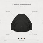 "X_Model-03" 普通長袖T卹 #靛藍 [GOOPI-24AW-NOV-01]