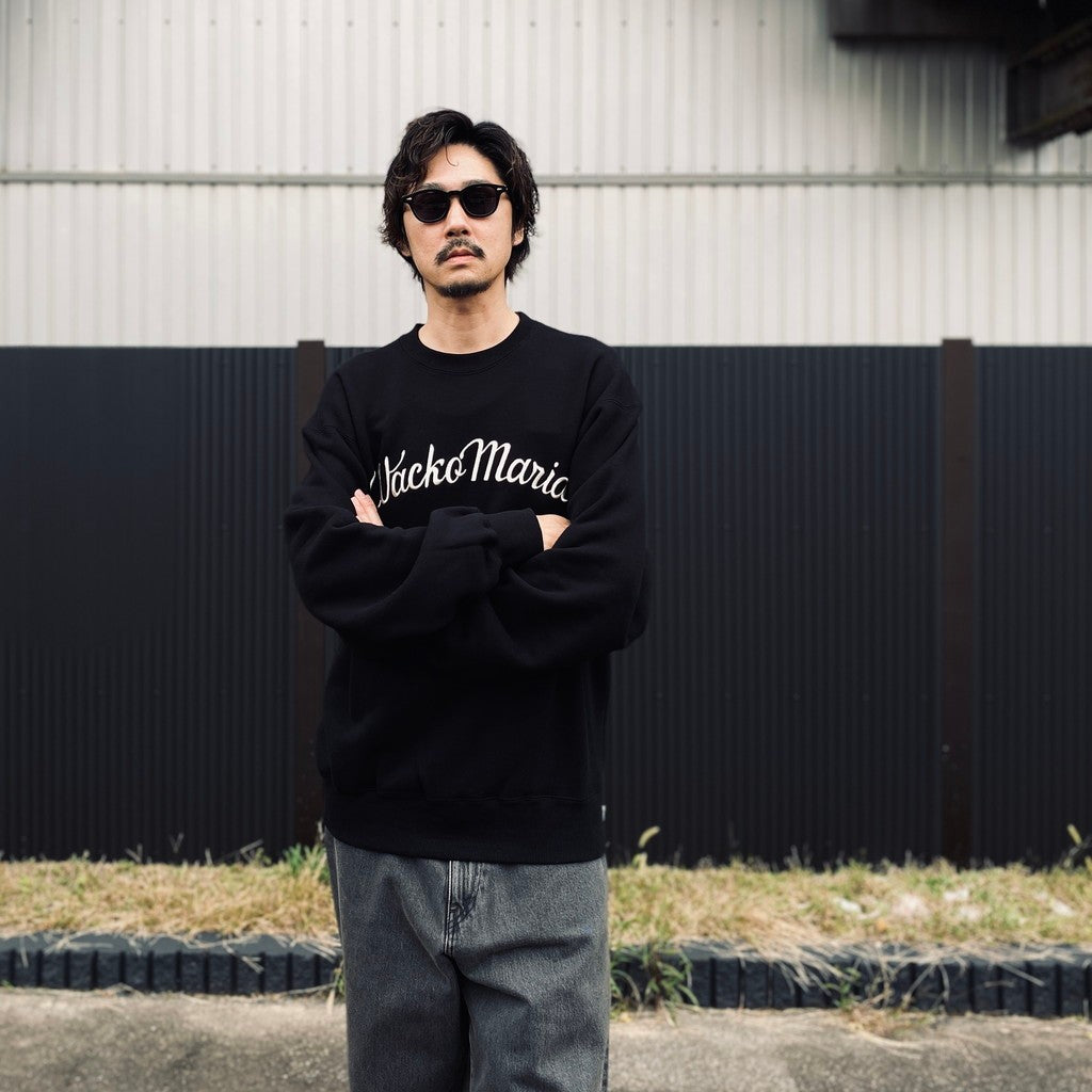 中等厚度圓領衛衣（1 型）#黑色 [25FW-WMC-SS08]