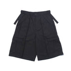 TWISTPOLYESTER WIDE SHORTS #BLACK [FST15261U0002]