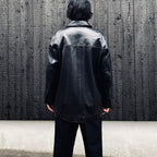 LEATHER COAT ( TYPE-2 ) #BLACK [26FWE-WMO-CO02]