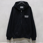 HEAVY WEIGHT FULL ZIP HOODED SWEAT SHIRT ( TYPE-2 ) #BLACK [24FW-WMC-SS02]