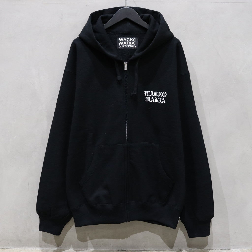 HEAVY WEIGHT FULL ZIP HOODED SWEAT SHIRT ( TYPE-2 ) #BLACK [24FW-WMC-SS02]