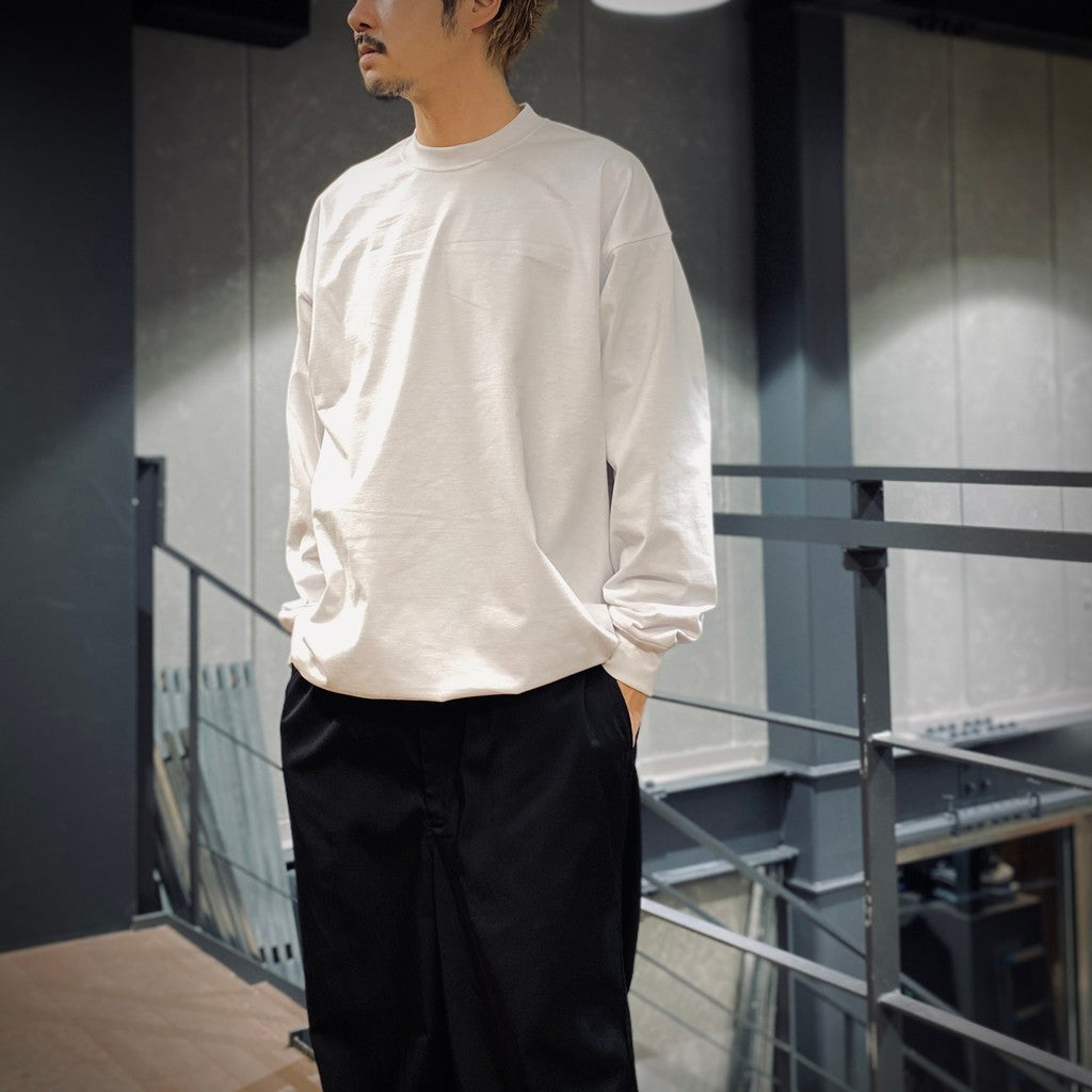TECH DRAWSTRING L/S TEE #WHITE [BE-40025]