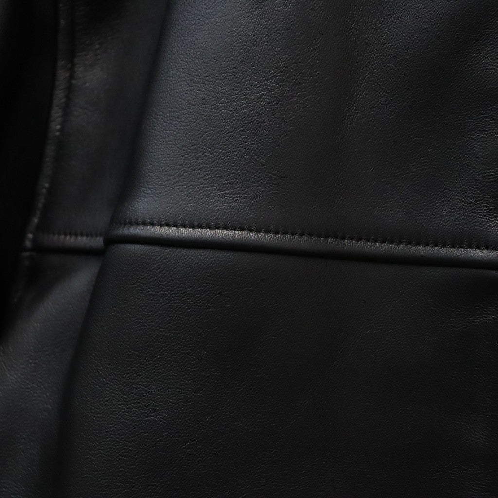 SINGLE RIDERS LEATHER JACKET ( TYPE-2 ) #BLACK [26FWE-WMO-BL04]