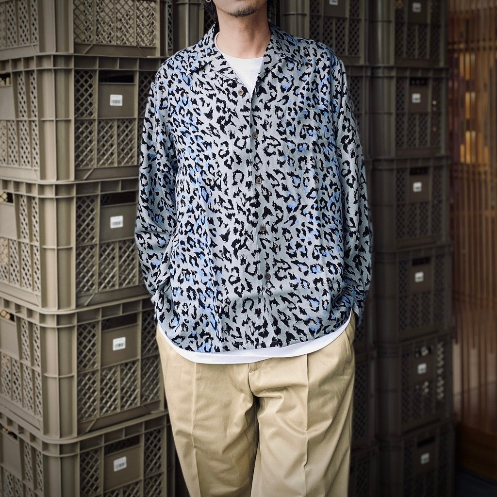 夏威夷長袖襯衫（3 型）#灰色 [25FW-WMS-HI03]