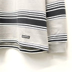 STRIPED CREW NECK LONG SLEEVE T-SHIRT ( TYPE-3 ) #GRAY [26SSE-WMT-LT03]