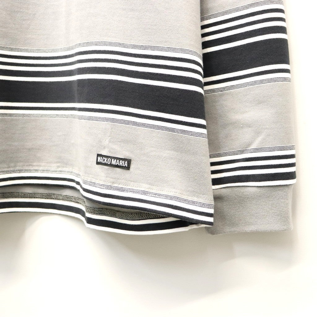 STRIPED CREW NECK LONG SLEEVE T-SHIRT ( TYPE-3 ) #GRAY [26SSE-WMT-LT03]