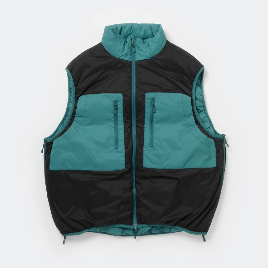 TECH REVERSIBLE CLIMBERS PUFF VEST #EMERALD GREEN×BK [BW-23025W