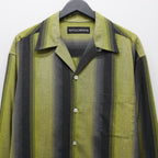 STRIPED OPEN COLLAR SHIRT L/S #YELLOW [25FW-WMS-OC07]
