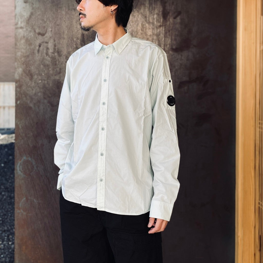 SH LONG SLEEVE IN POPELINE #MISTY BLUE 804 [20CMSH229A]