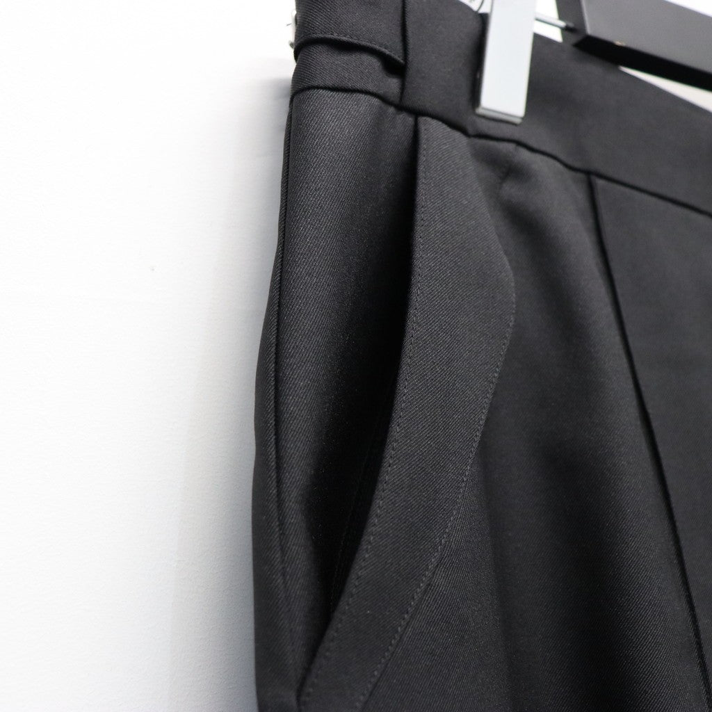 TWISTPOLYESTER WIDE SHORTS #BLACK [FST15261U0002]