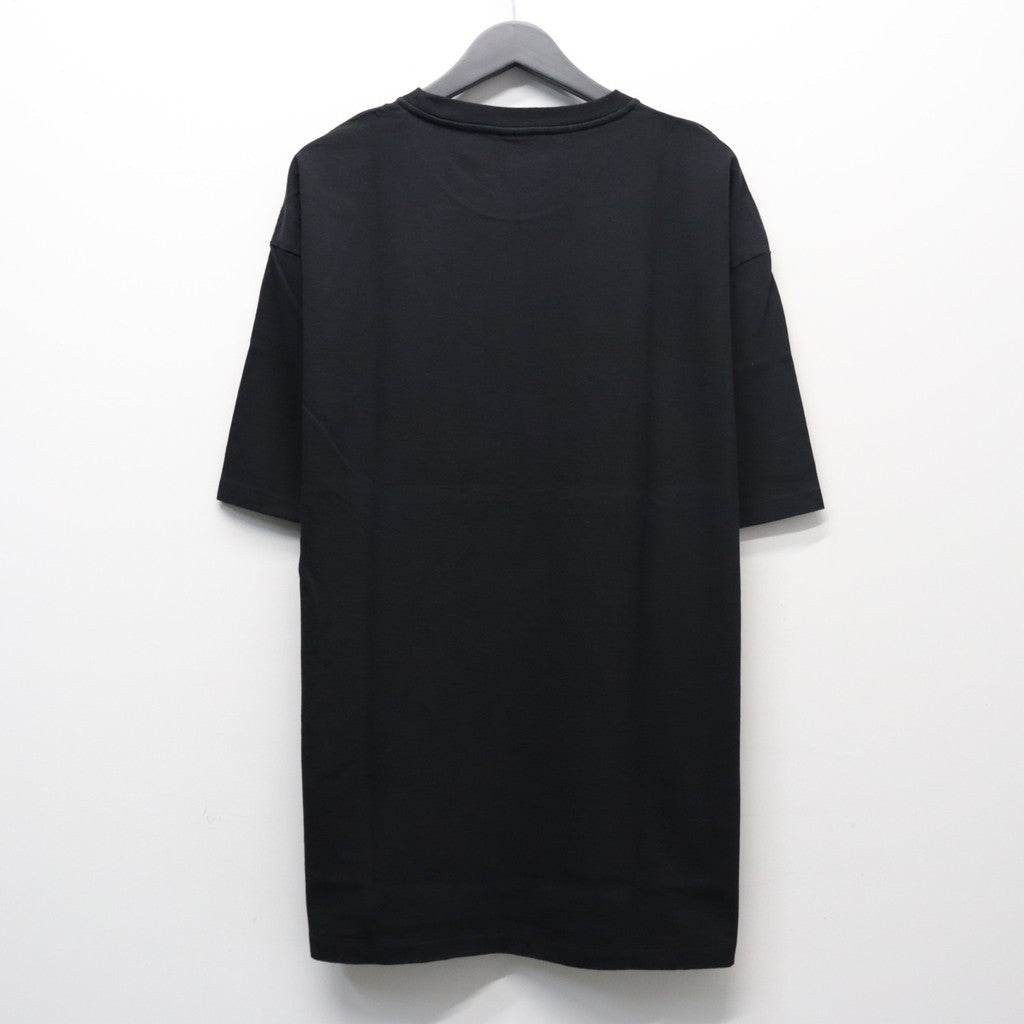 WASHED HEAVY WEIGHT CREW NECK T-SHIRT ( TYPE-11 ) #BLACK-RED [26SS-WMT-WT12]
