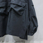 TECH SPORTS OPEN COLLAR SHIRT L/S #BLACK [BE-82025]