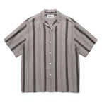 STRIPED OPEN COLLAR SHIRT S/S -TYPE 1- #GRAY [24SS-WMS-OC08]
