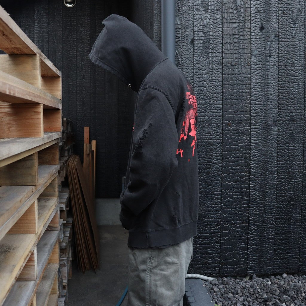 WORN-OUT 「RAGE AGAINST MACHINE」 HOODY #BLACK [tl24f040]