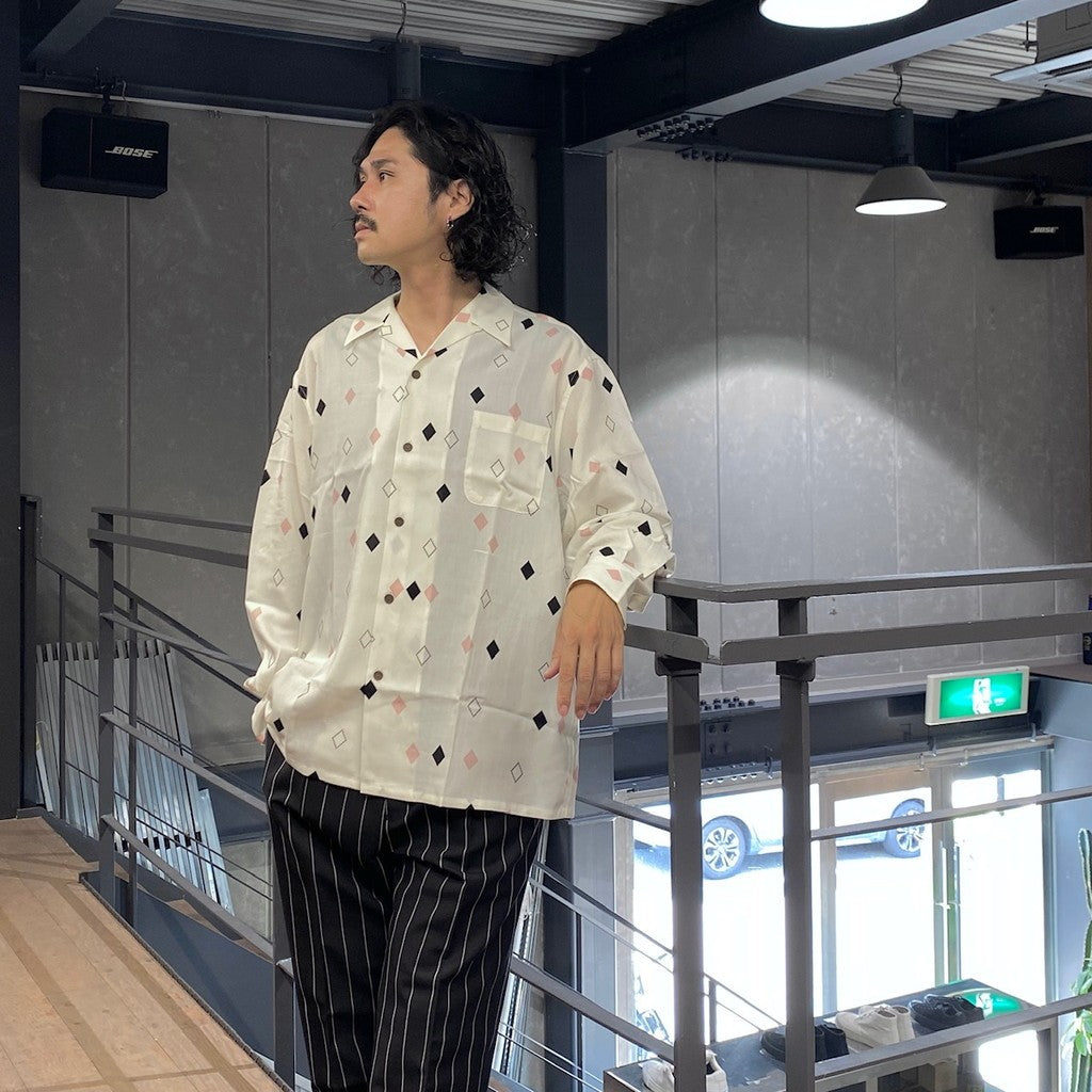 夏威夷長袖襯衫（3 型）#白色 [24FW-WMS-HI04]