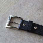 LEATHER BELT ( TYPE-2 ) #BLACK [WMGP-BL04]