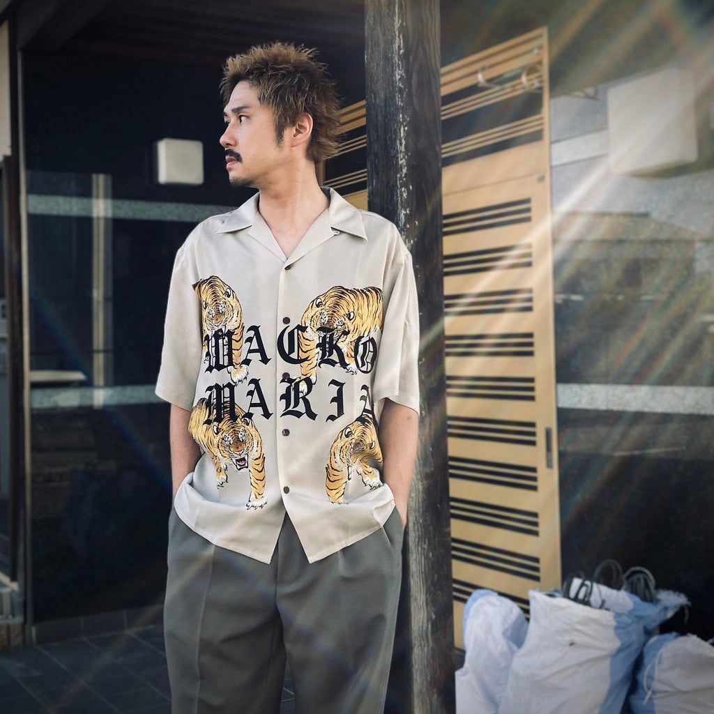 HAWAIIAN SHIRT S/S ( TYPE-7 ) #BEIGE [25SS-WMS-HI07]
