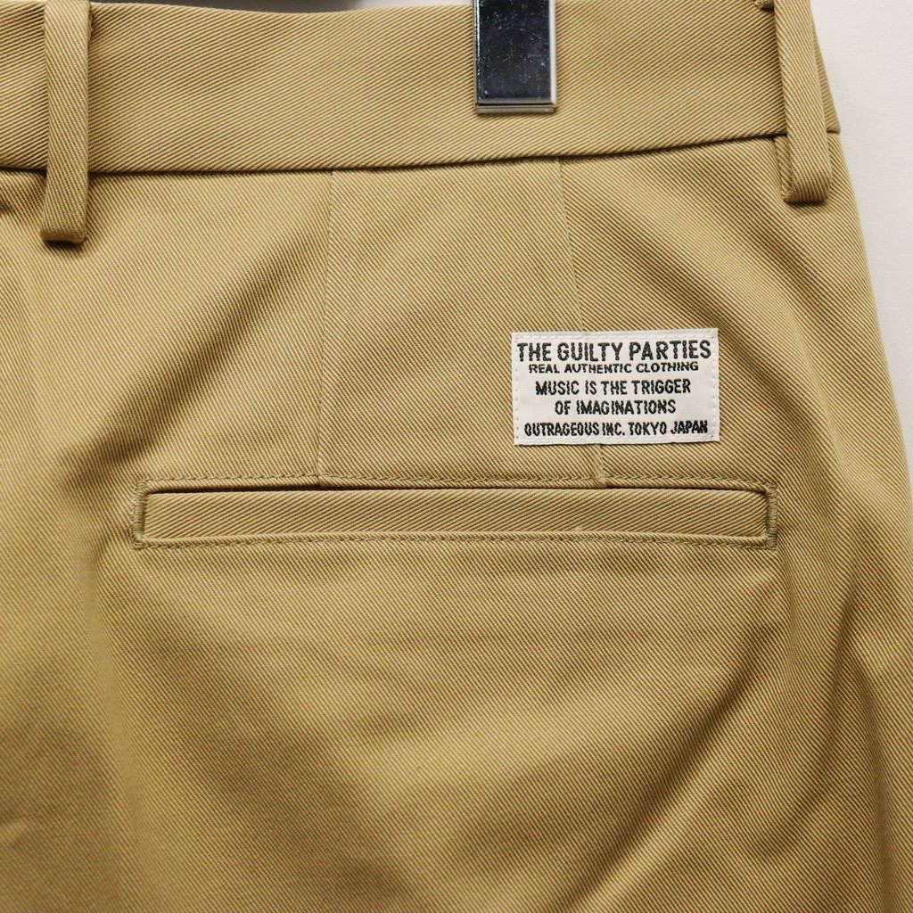 25FW ワコマリア CHINO TROUSERS (TYPE-1 ) XXL DOUBLE PLEATED CHINO TROUSERS ( TYPE-1 ) #BEIGE [25FW-WMP-PT01