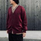 MOHAIR CARDIGAN #BURGUNDY [26FW-WMK-KN09]