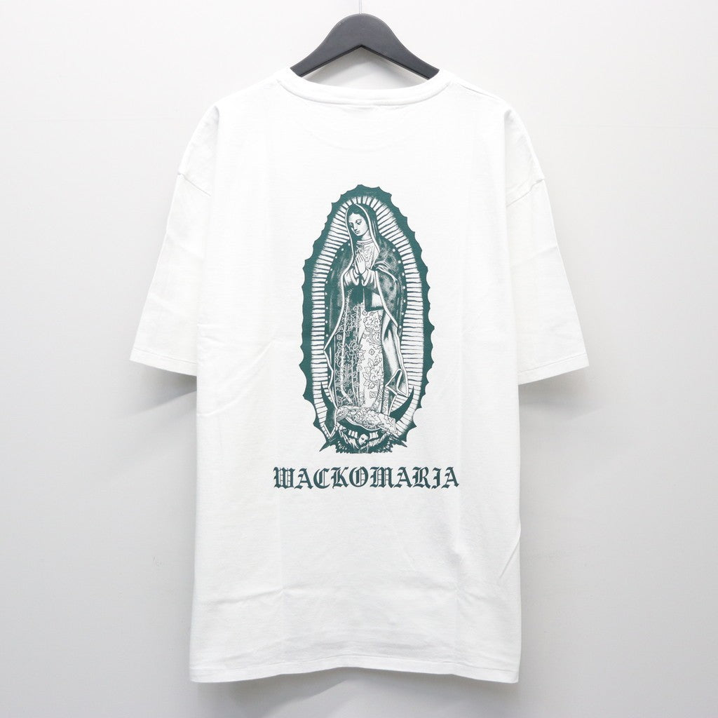 WASHED HEAVY WEIGHT CREW NECK T-SHIRT ( TYPE-2 ) #WHITE/GREEN [26SSE-WMT-WT02]