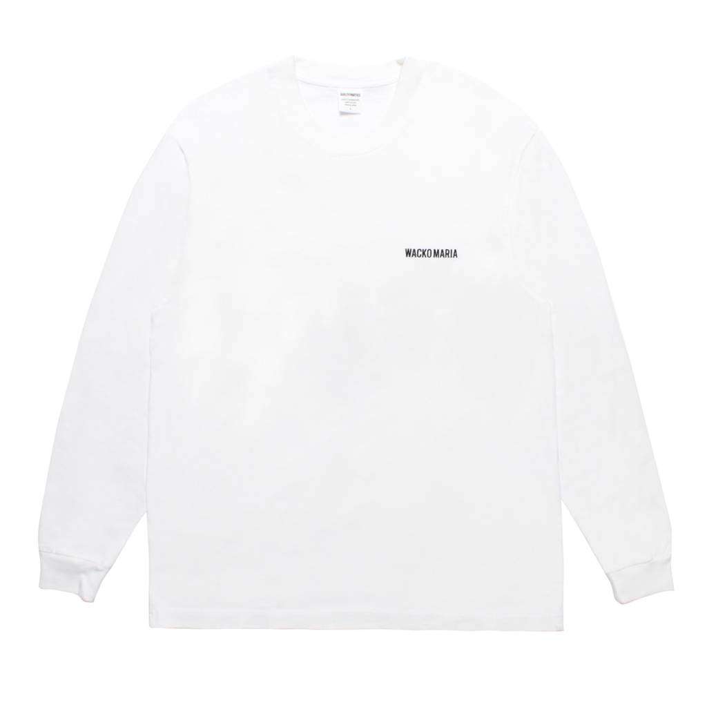 水洗重磅圓領長袖T卹 #白色 [25FWE-WMT-LT01]