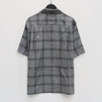 OMBRE CHECK OPEN COLLAR SHIRT S/S ( TYPE-3 ) #GRAY [25SS-WMS-OC20]
