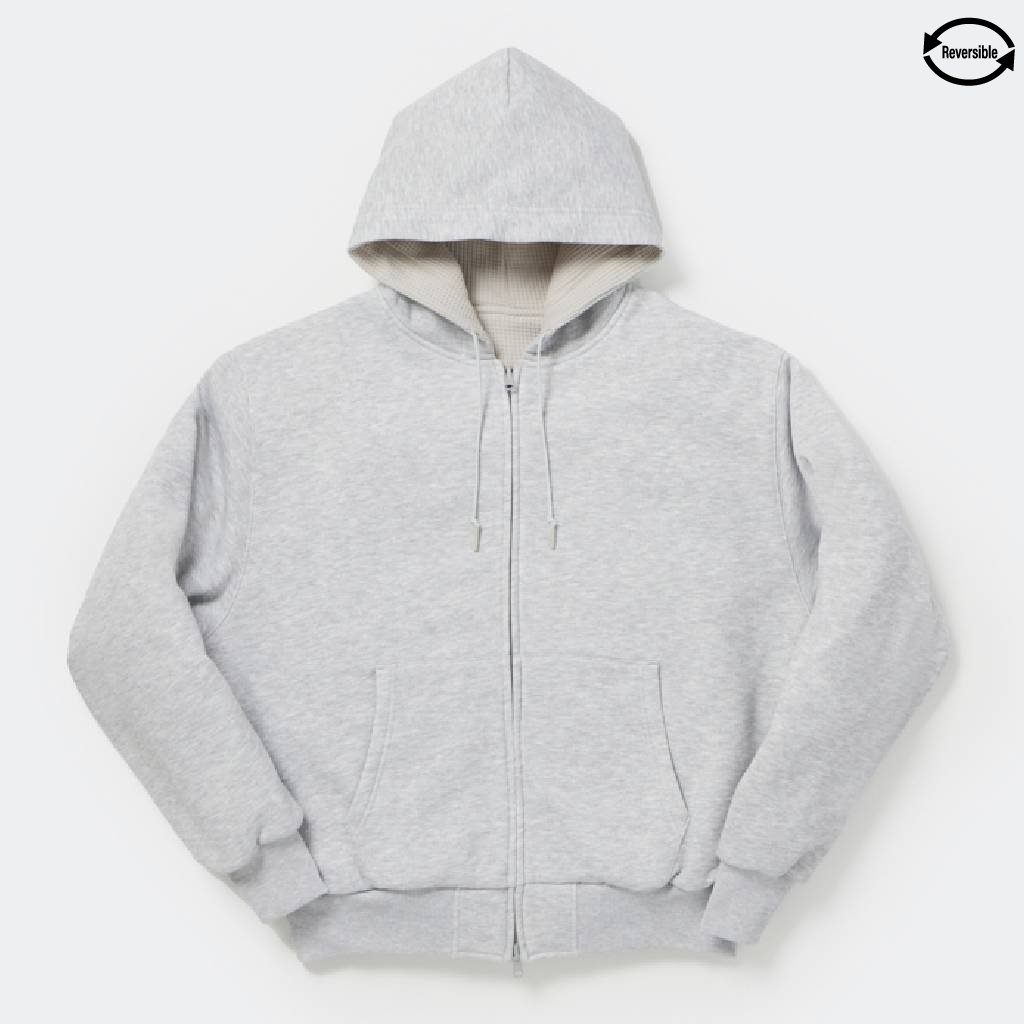 TECH SWEAT DOUBLE FACE PARKA #HEATHER GRAY [BE-54026W]